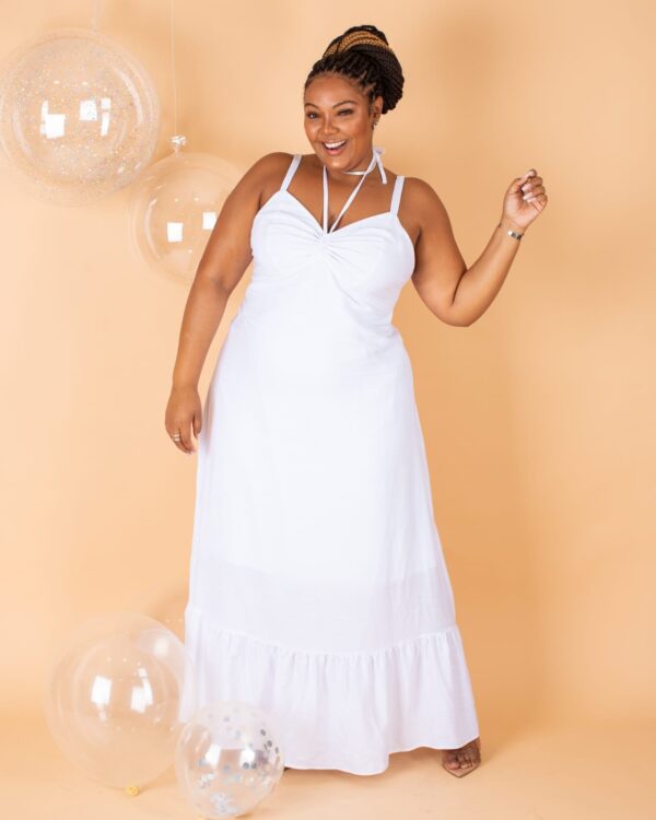 Vestido Plus Size Longo Luana Branco