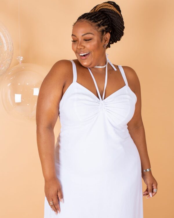 Vestido Plus Size Longo Luana Branco - Image 3