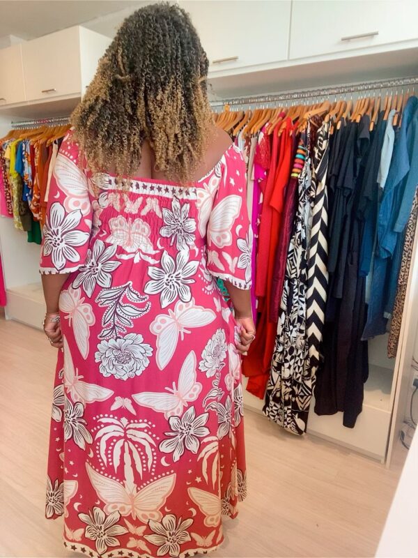 Vestido Longo Manga Flare em Sensorial Premium - Image 3